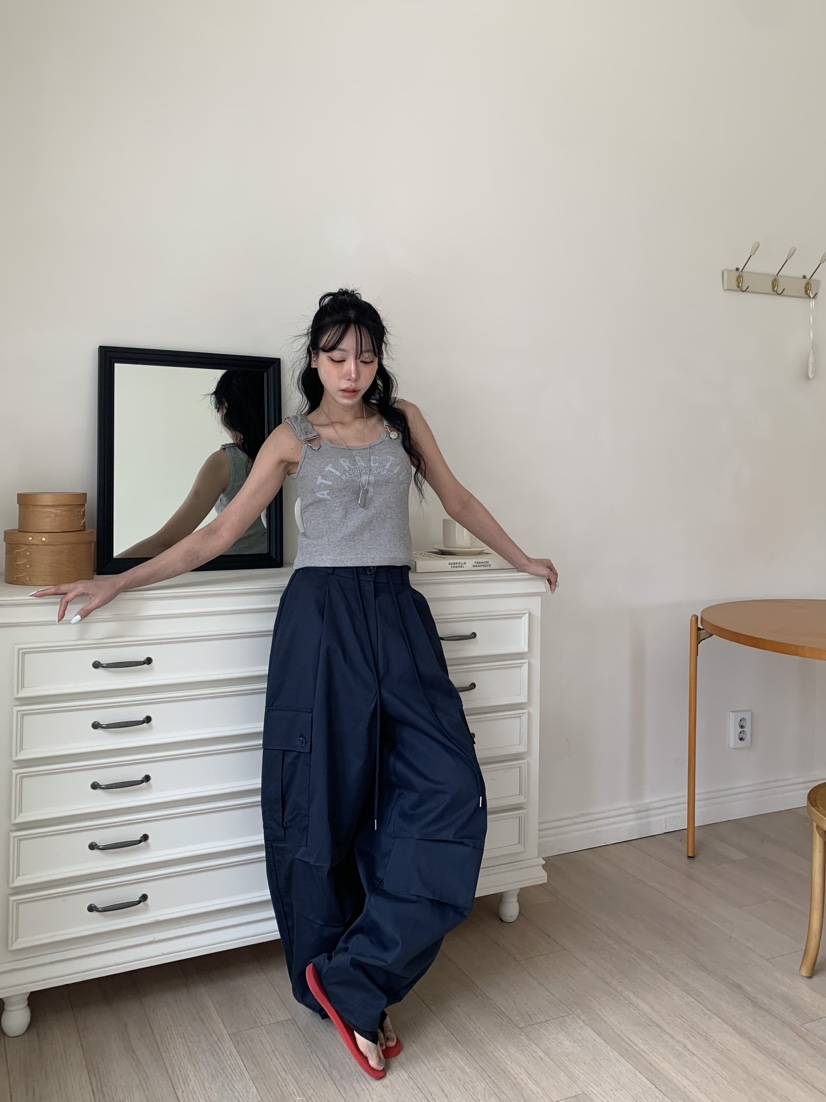 BADCALM韓國直郵女士新款時尚人氣推薦熱賣吊帶背心華夫格BADCALM吊帶/背心