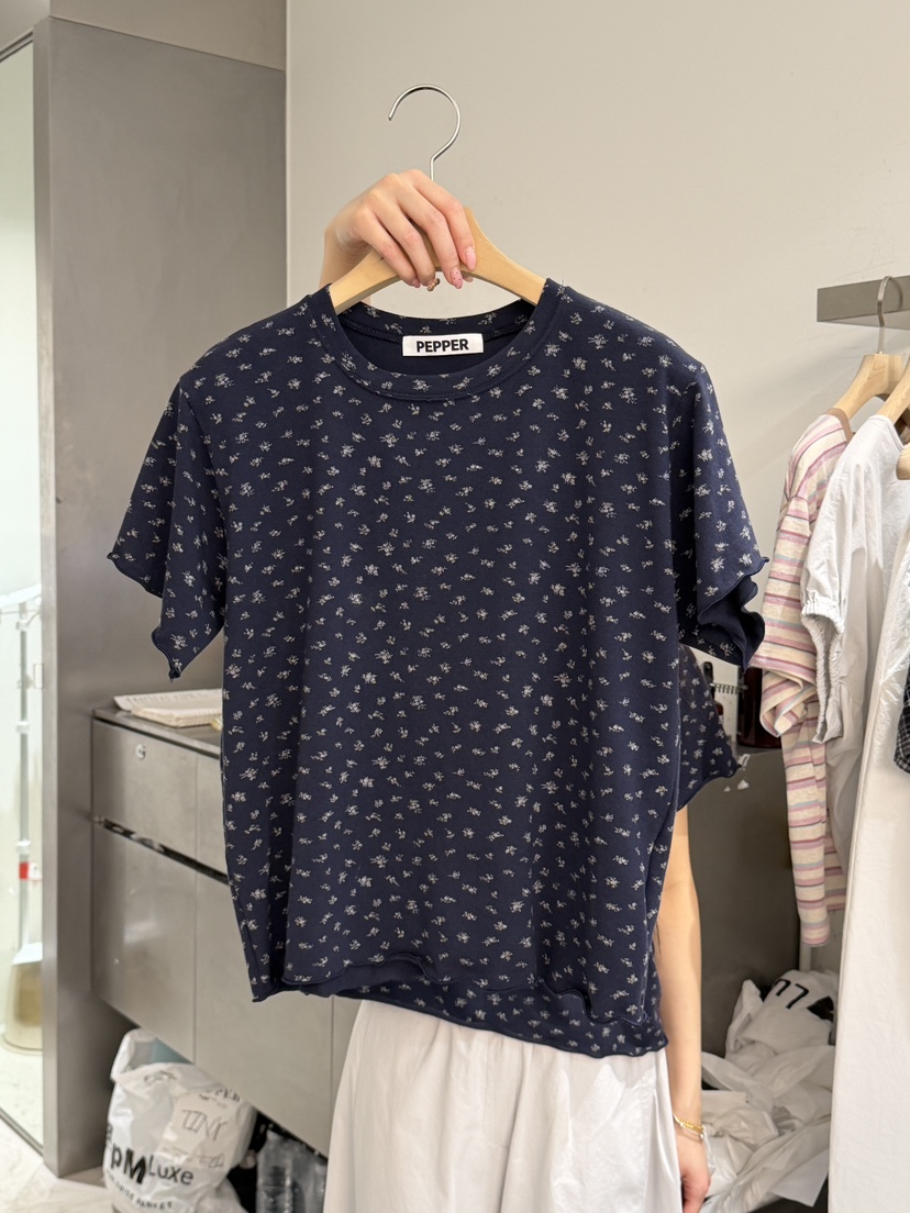 PEPPER-L韓國直郵女裝新品時尚熱賣26夏季人氣休閑職業T恤PEPPERT恤圖色1