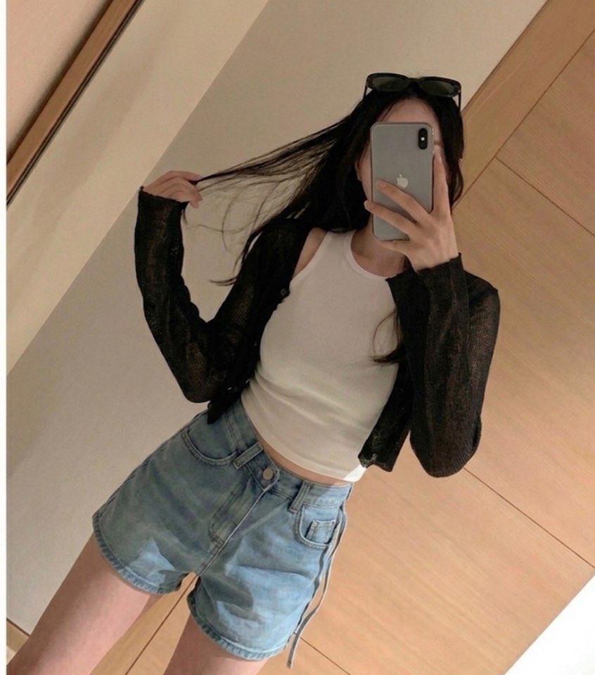 UNA/THE MAY韓國代購女士新款推薦長袖T恤不含內搭開衫THEMAY/UNA長袖T恤圖色1