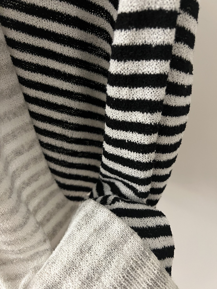 LOGON韓國東大門直郵女士新款26春夏26夏季時尚針織衫條紋LOGON針織衫