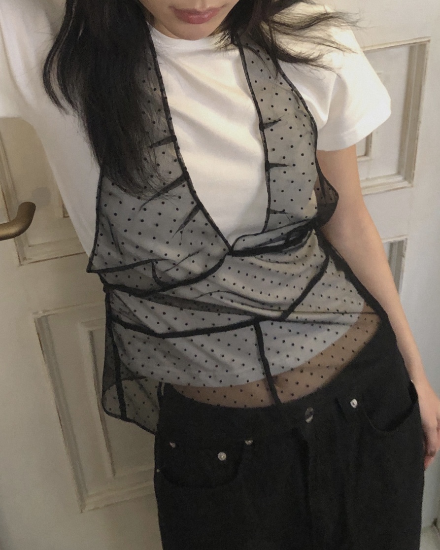 NOPROBLEM東大門直郵女士新品26春夏推薦人氣吊帶背心圓點NOPROBLEM吊帶/背心