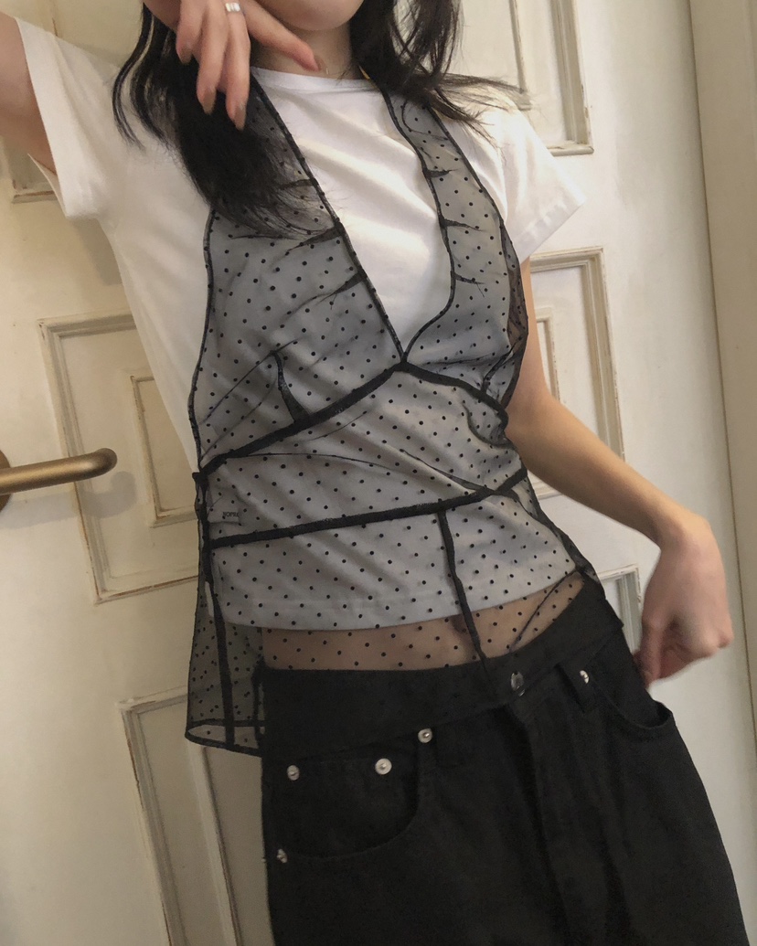 NOPROBLEM東大門直郵女士新品26春夏推薦人氣吊帶背心圓點NOPROBLEM吊帶/背心