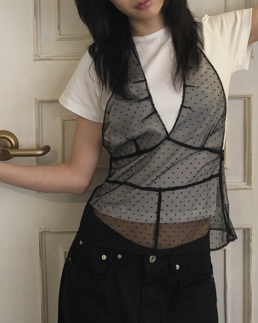 NOPROBLEM東大門直郵女士新品26春夏推薦人氣吊帶背心圓點NOPROBLEM吊帶/背心