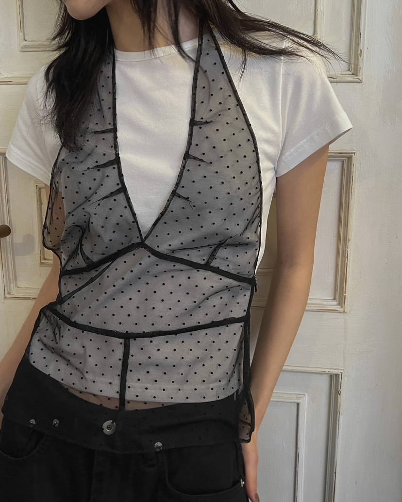 NOPROBLEM東大門直郵女士新品26春夏推薦人氣吊帶背心圓點NOPROBLEM吊帶/背心