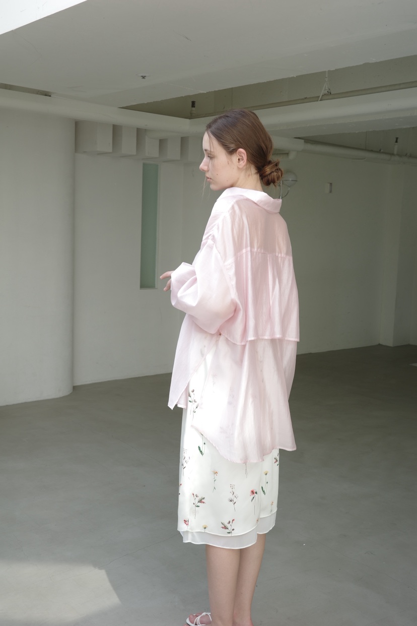 BOWIE韓國直郵女裝新款時尚26夏季襯衫蕾絲衫不含吊帶開衩BOWIE襯衫/蕾絲衫