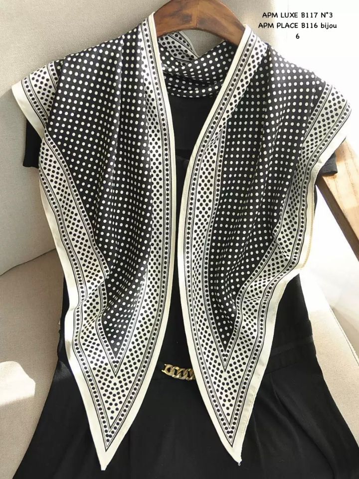 N3韓國東大門直郵女士新品26春夏推薦職業圍巾披肩圍巾圓點N3圍巾/披肩