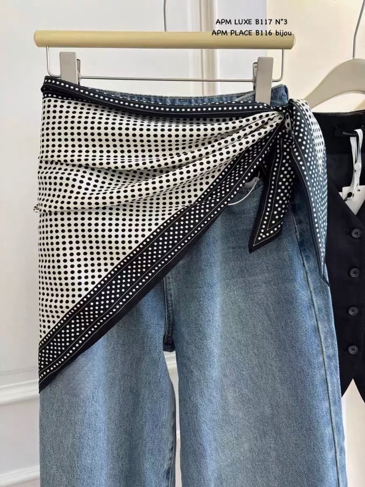 N3韓國東大門直郵女士新品26春夏推薦職業圍巾披肩圍巾圓點N3圍巾/披肩