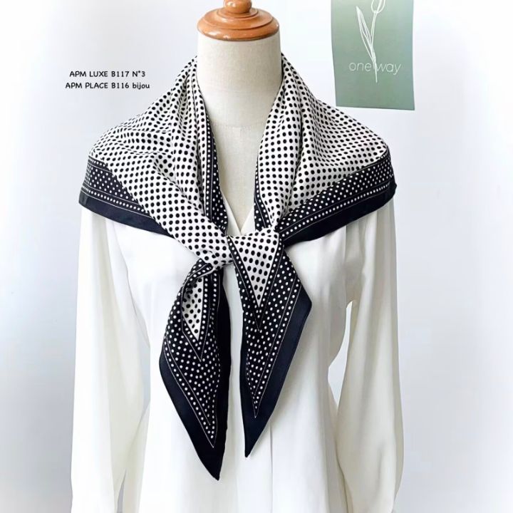N3韓國東大門直郵女士新品26春夏推薦職業圍巾披肩圍巾圓點N3圍巾/披肩