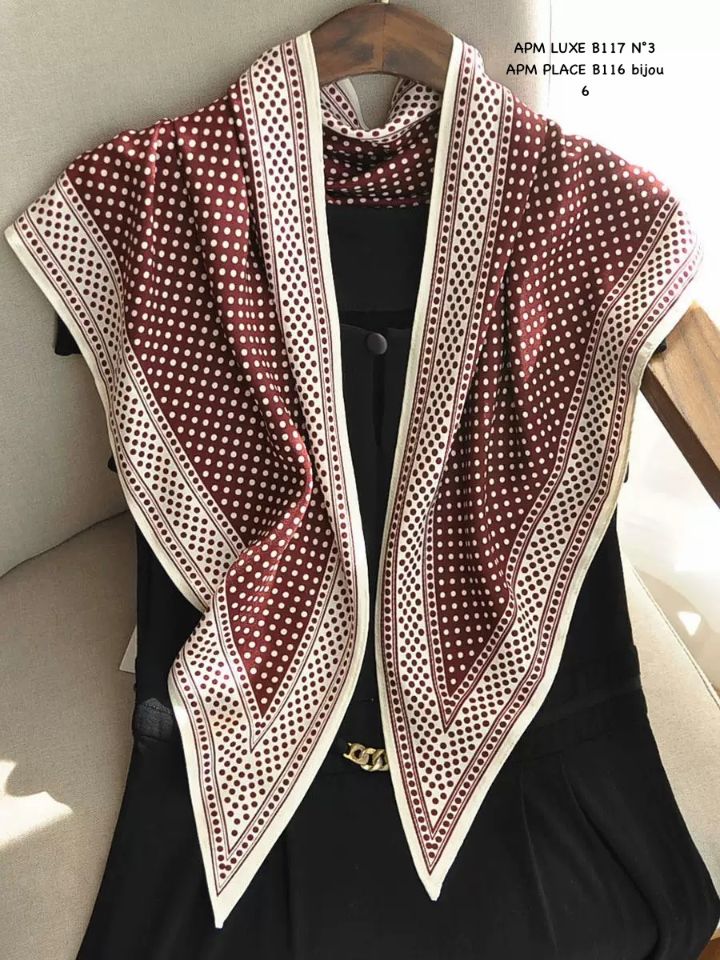N3韓國東大門直郵女士新品26春夏推薦職業圍巾披肩圍巾圓點N3圍巾/披肩