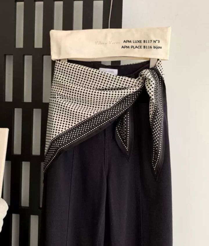 N3韓國東大門直郵女士新品26春夏推薦職業圍巾披肩圍巾圓點N3圍巾/披肩