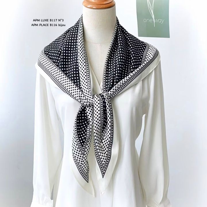 N3韓國東大門直郵女士新品26春夏推薦職業圍巾披肩圍巾圓點N3圍巾/披肩