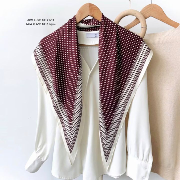 N3韓國東大門直郵女士新品26春夏推薦職業圍巾披肩圍巾圓點N3圍巾/披肩
