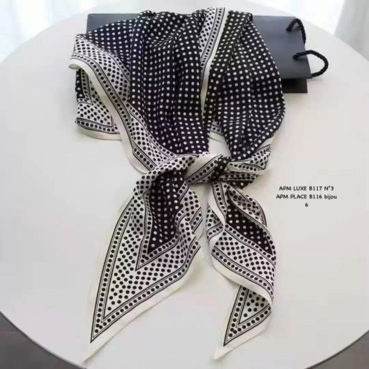 N3韓國東大門直郵女士新品26春夏推薦職業圍巾披肩圍巾圓點N3圍巾/披肩