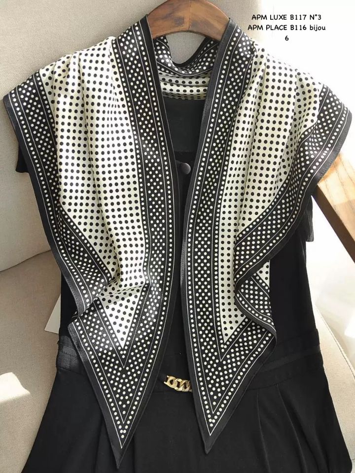 N3韓國東大門直郵女士新品26春夏推薦職業圍巾披肩圍巾圓點N3圍巾/披肩