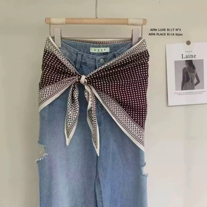 N3韓國東大門直郵女士新品26春夏推薦職業圍巾披肩圍巾圓點N3圍巾/披肩