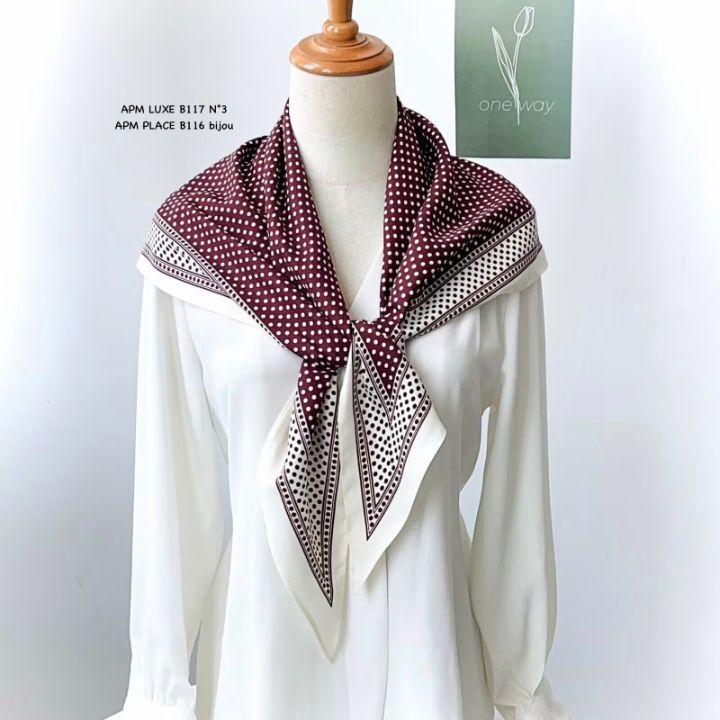 N3韓國東大門直郵女士新品26春夏推薦職業圍巾披肩圍巾圓點N3圍巾/披肩