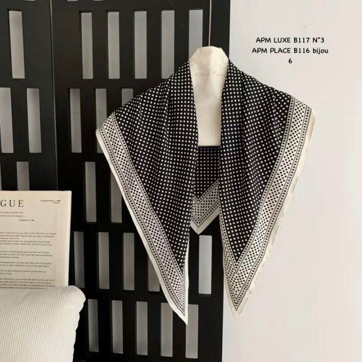 N3韓國東大門直郵女士新品26春夏推薦職業圍巾披肩圍巾圓點N3圍巾/披肩圖色2