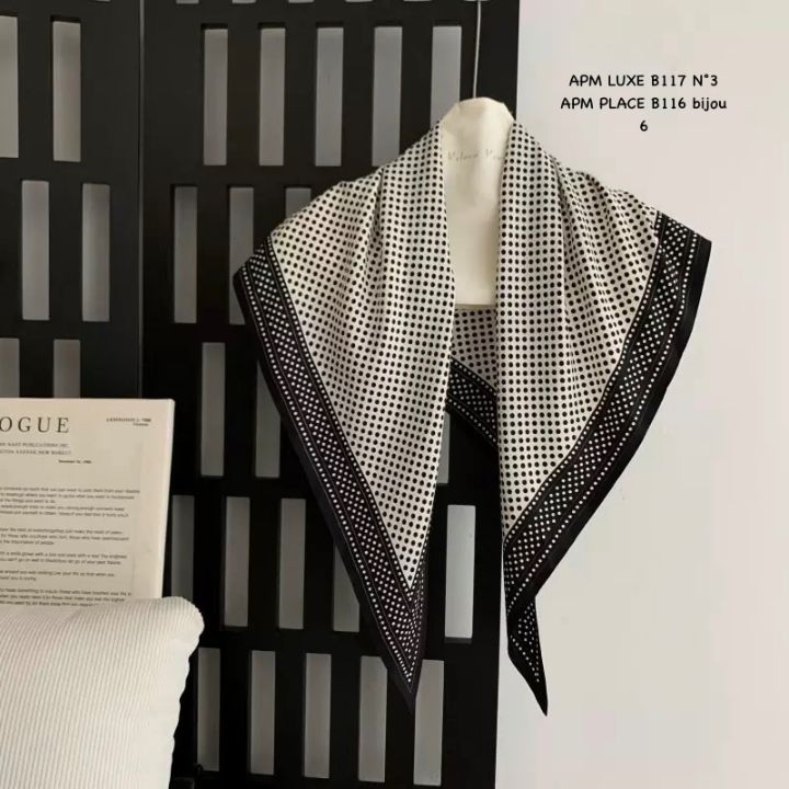 N3韓國東大門直郵女士新品26春夏推薦職業圍巾披肩圍巾圓點N3圍巾/披肩圖色3