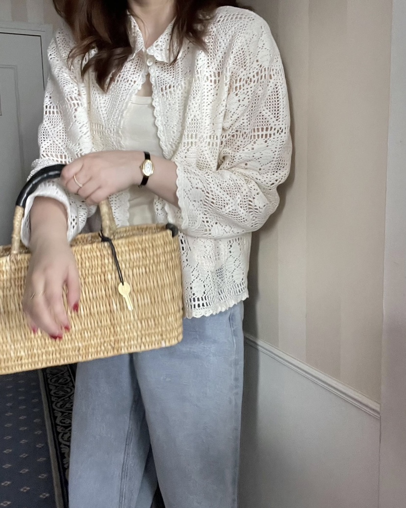 NOPROBLEM韓國直郵女士新品人氣熱賣26春夏襯衫蕾絲衫鉤針編織NOPROBLEM襯衫/蕾絲衫