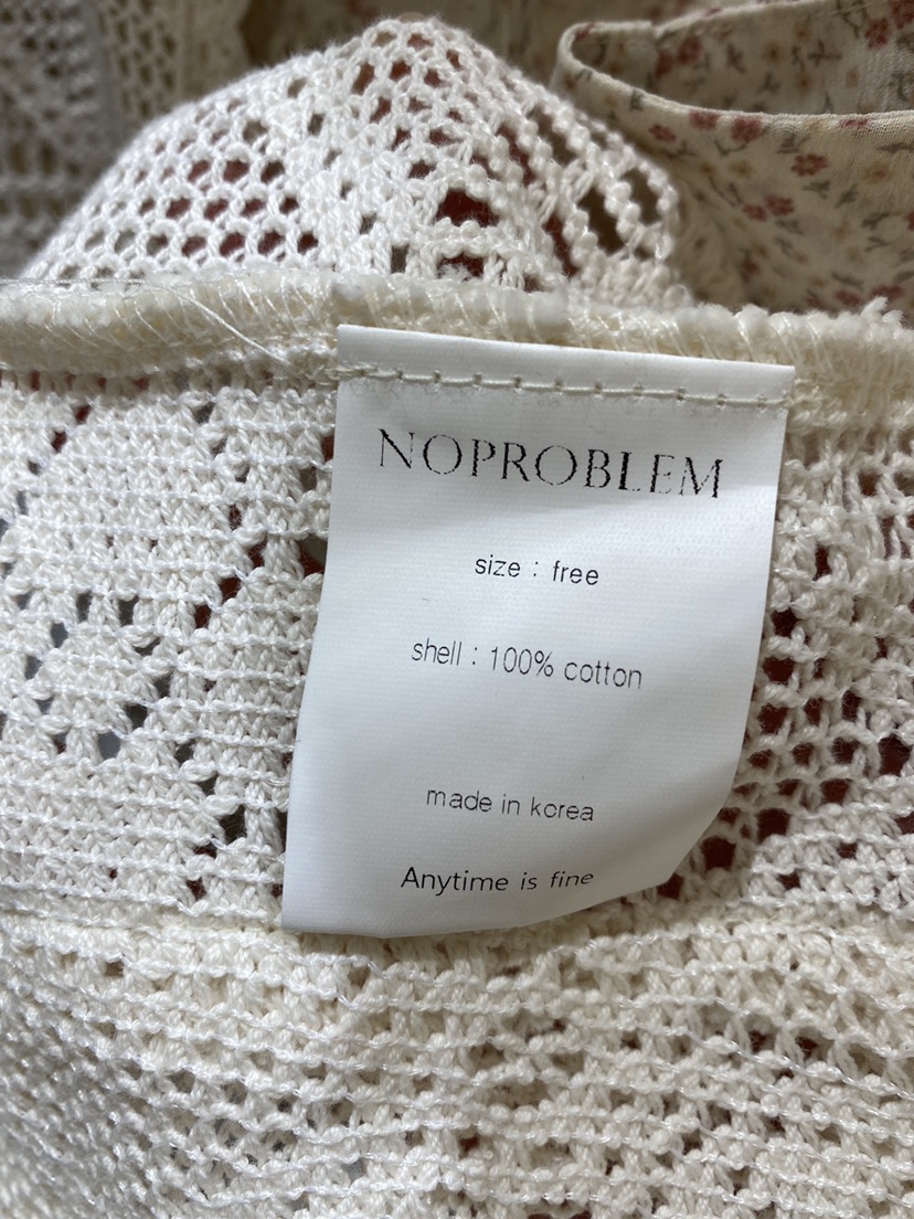 NOPROBLEM韓國直郵女士新品人氣熱賣26春夏襯衫蕾絲衫鉤針編織NOPROBLEM襯衫/蕾絲衫