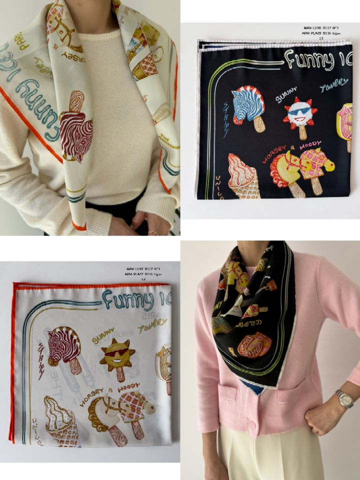 N3東大門實拍韓國女裝新品時尚26春夏26夏季圍巾披肩雙面N3圍巾/披肩