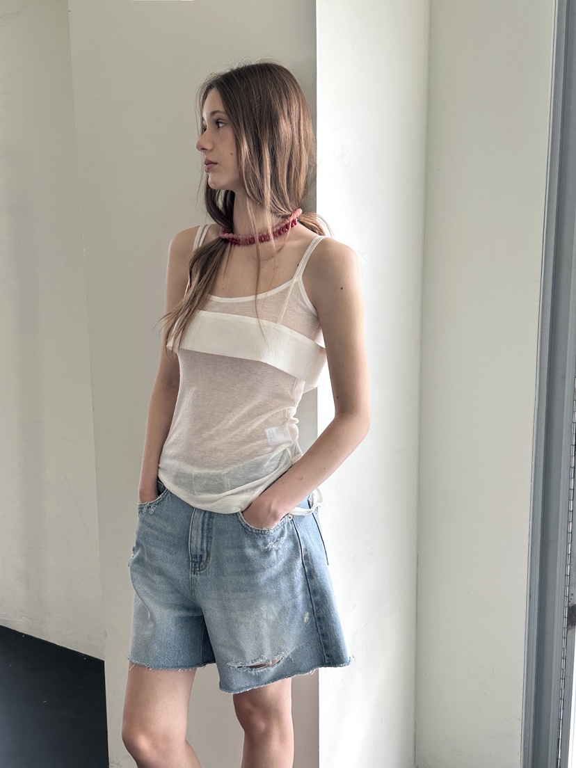 BOWIE韓國直郵女裝新款職業時尚26春夏休閑推薦26夏季吊帶背心BOWIE吊帶/背心