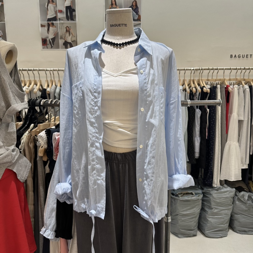 BAGUETTE-P韓國東大門直郵女士新款26春夏人氣襯衫蕾絲衫BAGUETTE-P襯衫/蕾絲衫圖色2