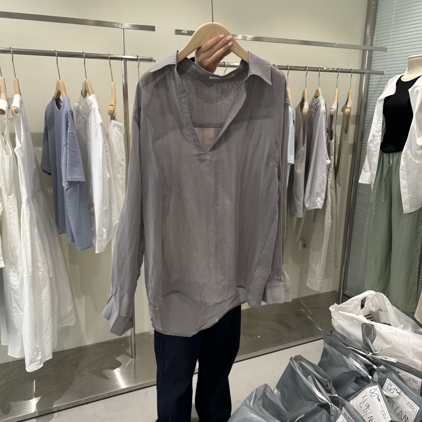 PLAMM韓國東大門直郵女裝新款熱賣職業26春夏推薦襯衫蕾絲衫PLAMM襯衫/蕾絲衫圖色2