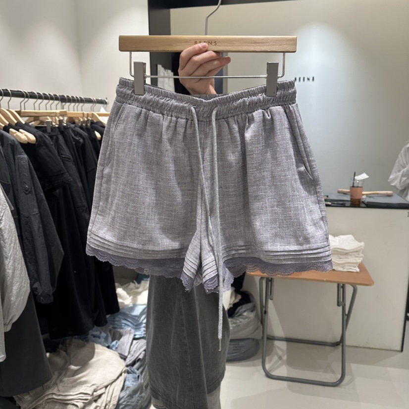 BEENS韓國東大門代購女士新品休閑時尚職業26夏季短褲褶裥BEENS短褲圖色1