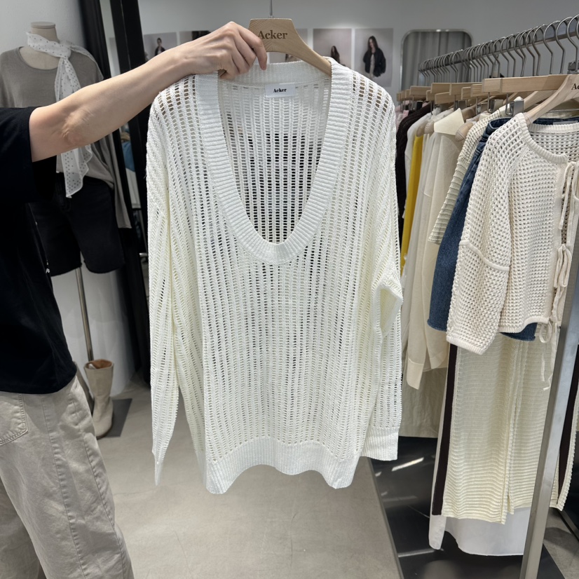 ACKER東大門實拍女士新款時尚人氣職業真品熱賣針織衫網狀ACKER針織衫圖色1