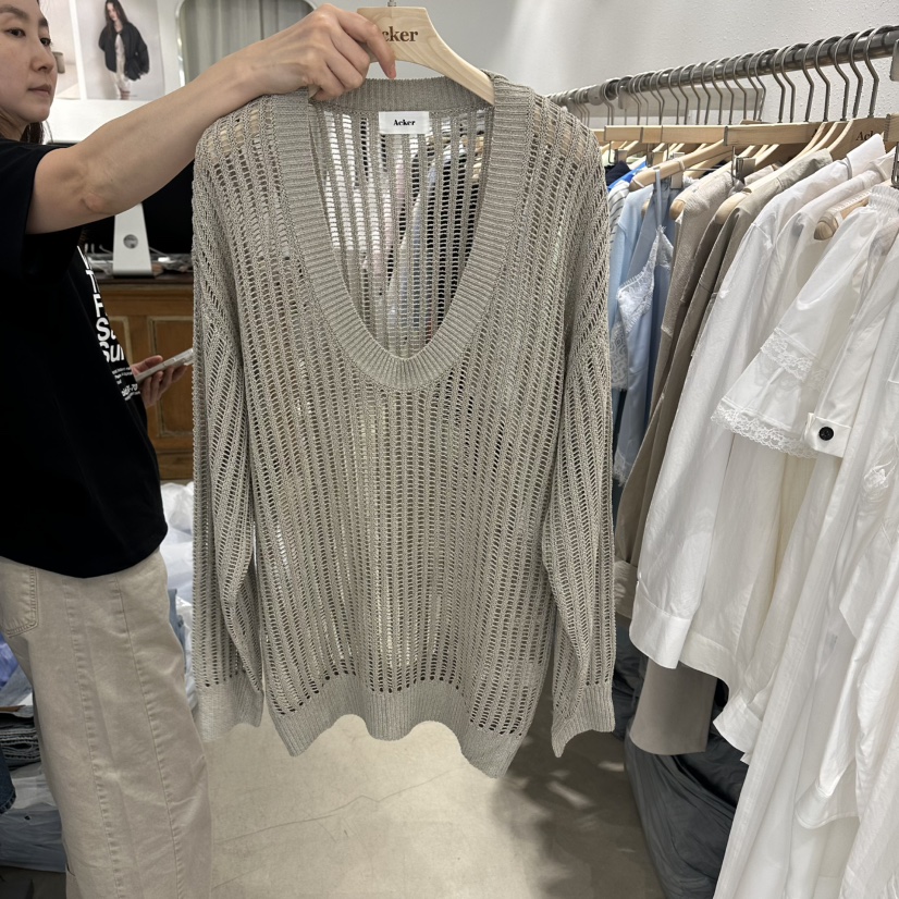 ACKER東大門實拍女士新款時尚人氣職業真品熱賣針織衫網狀ACKER針織衫圖色2