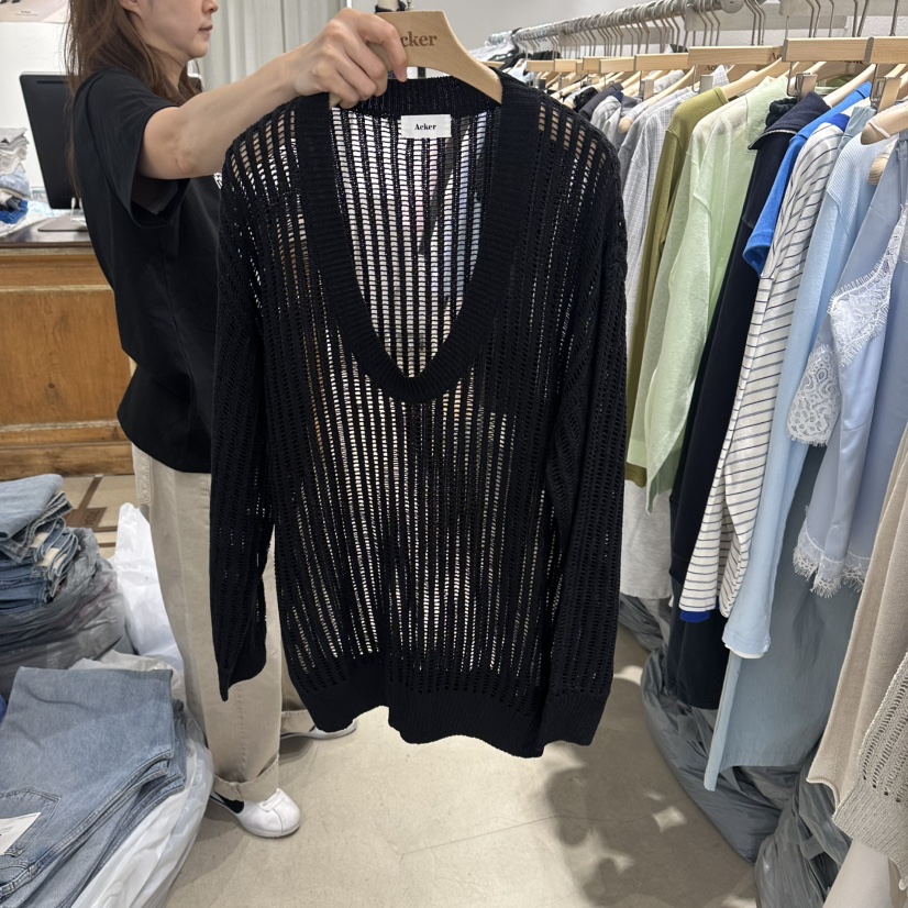 ACKER東大門實拍女士新款時尚人氣職業真品熱賣針織衫網狀ACKER針織衫圖色3