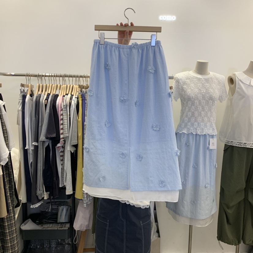 TAN&amp;COMO韓國東大門代購女士新款推薦26夏季半身裙中短裙tan-COMO半身裙/中短裙