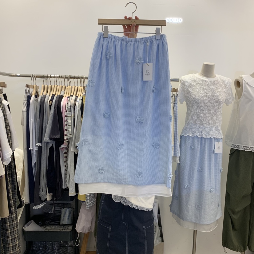 TAN&amp;COMO韓國東大門代購女士新款推薦26夏季半身裙中短裙tan-COMO半身裙/中短裙圖色1