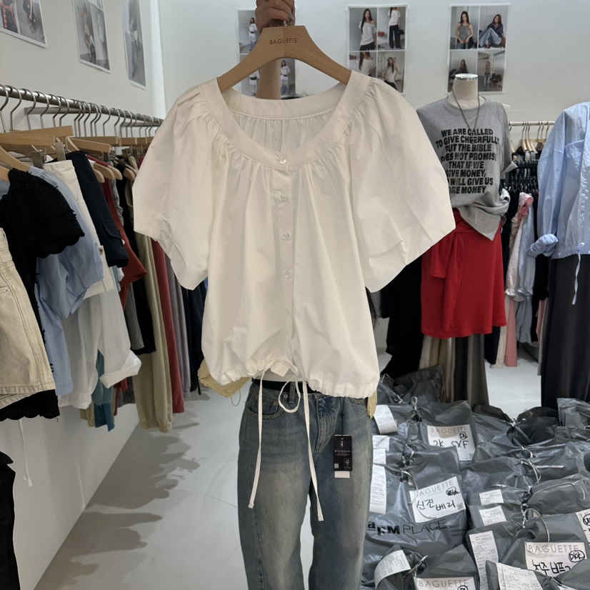 BAGUETTE-P韓國東大門代購女裝新品熱賣人氣26夏季襯衫蕾絲衫BAGUETTE-P襯衫/蕾絲衫圖色2