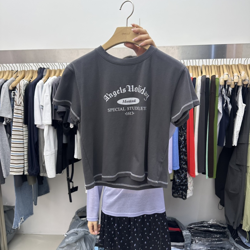 SPECIAL韓國代購女士新款時尚人氣熱賣推薦職業休閑26春夏T恤SPECIALT恤圖色2