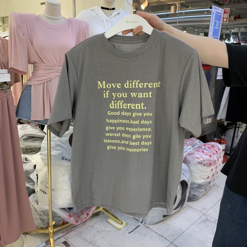 ENDOLPHIN韓國代購女士新品時尚熱賣職業人氣休閑26春夏T恤ENDOLPHINT恤圖色2