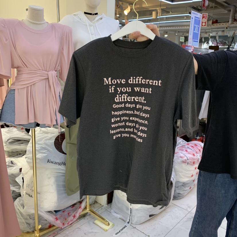 ENDOLPHIN韓國代購女士新品時尚熱賣職業人氣休閑26春夏T恤ENDOLPHINT恤圖色3