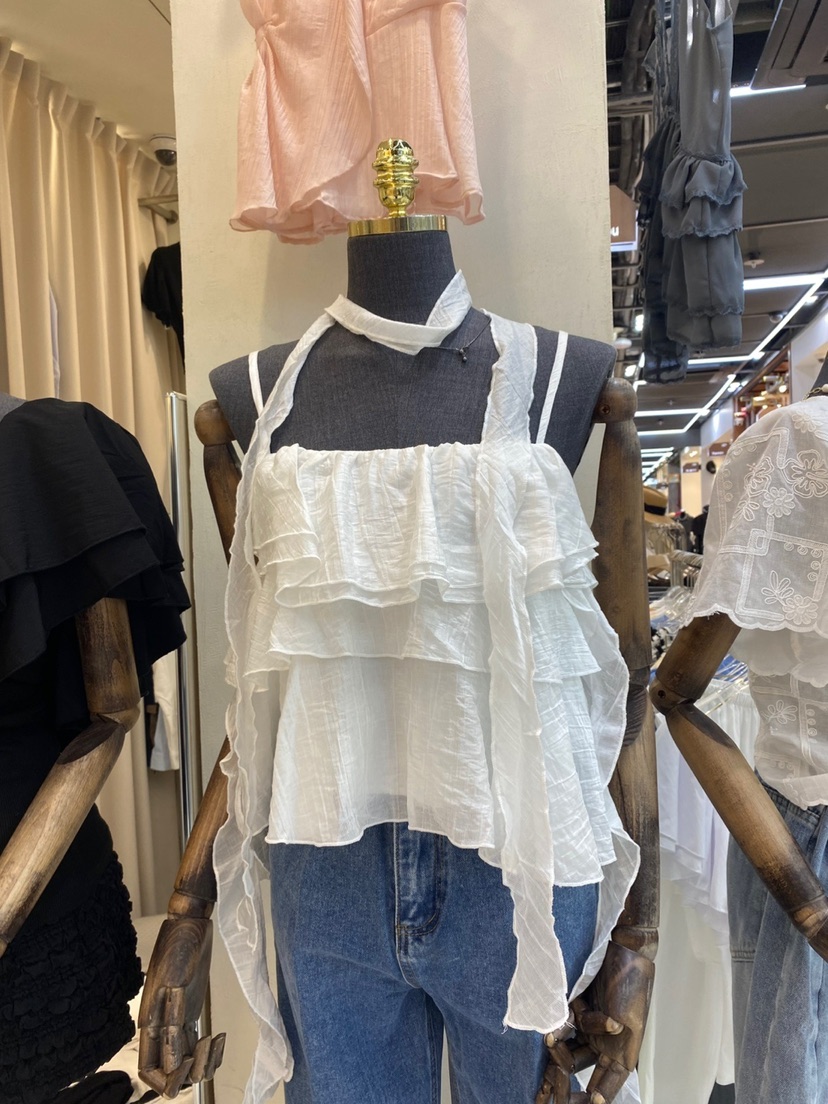 BLACK BIJOU韓國東大門代購女士新品推薦吊帶背心含脖帶BLACK BIJOU吊帶/背心