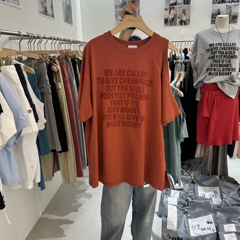 BAGUETTE-P東大門實拍韓國女士新品26春夏職業時尚人氣T恤BAGUETTE-PT恤圖色2