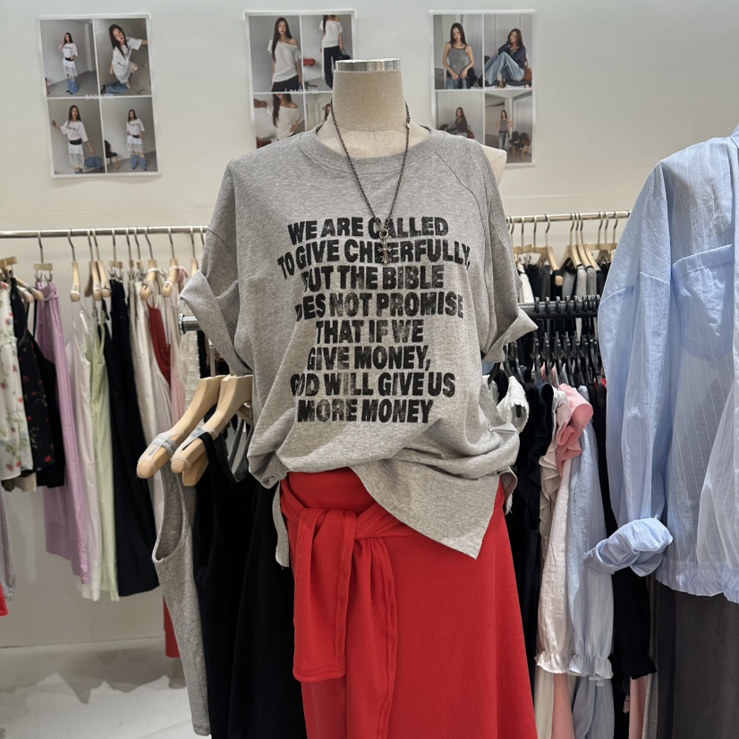 BAGUETTE-P東大門實拍韓國女士新品26春夏職業時尚人氣T恤BAGUETTE-PT恤圖色3