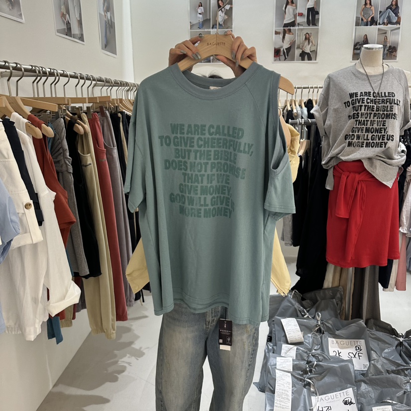 BAGUETTE-P東大門實拍韓國女士新品26春夏職業時尚人氣T恤BAGUETTE-PT恤圖色4