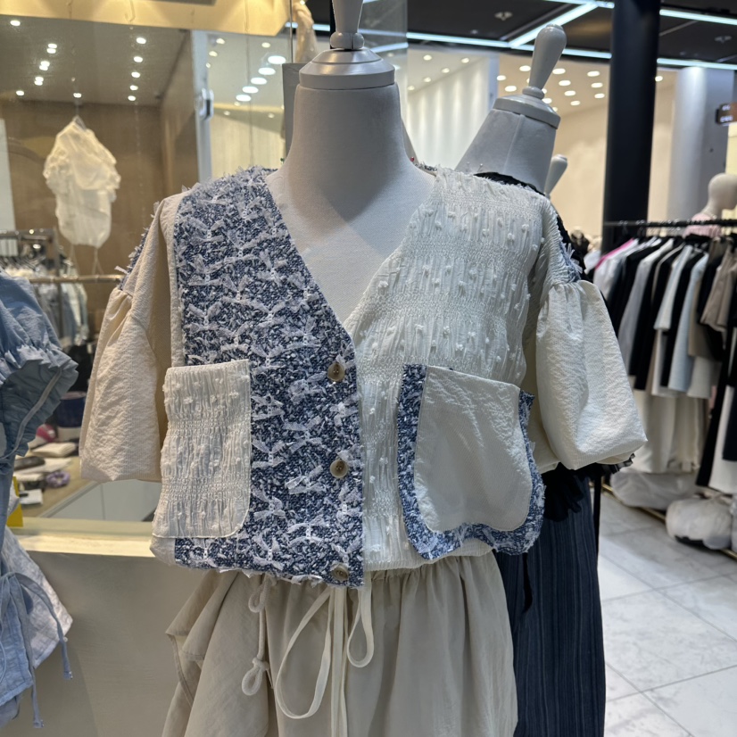 ECHOPARTY韓國代購女裝新品推薦熱賣時尚26春夏襯衫蕾絲衫ECHOPARTY襯衫/蕾絲衫圖色1