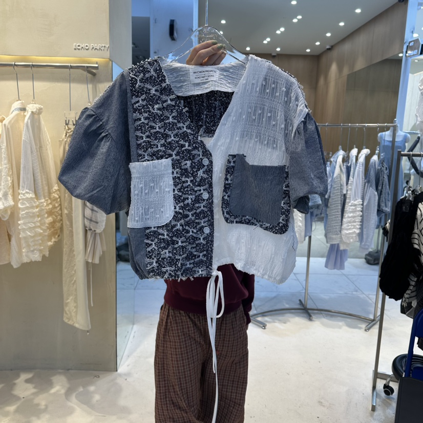 ECHOPARTY韓國代購女裝新品推薦熱賣時尚26春夏襯衫蕾絲衫ECHOPARTY襯衫/蕾絲衫圖色2