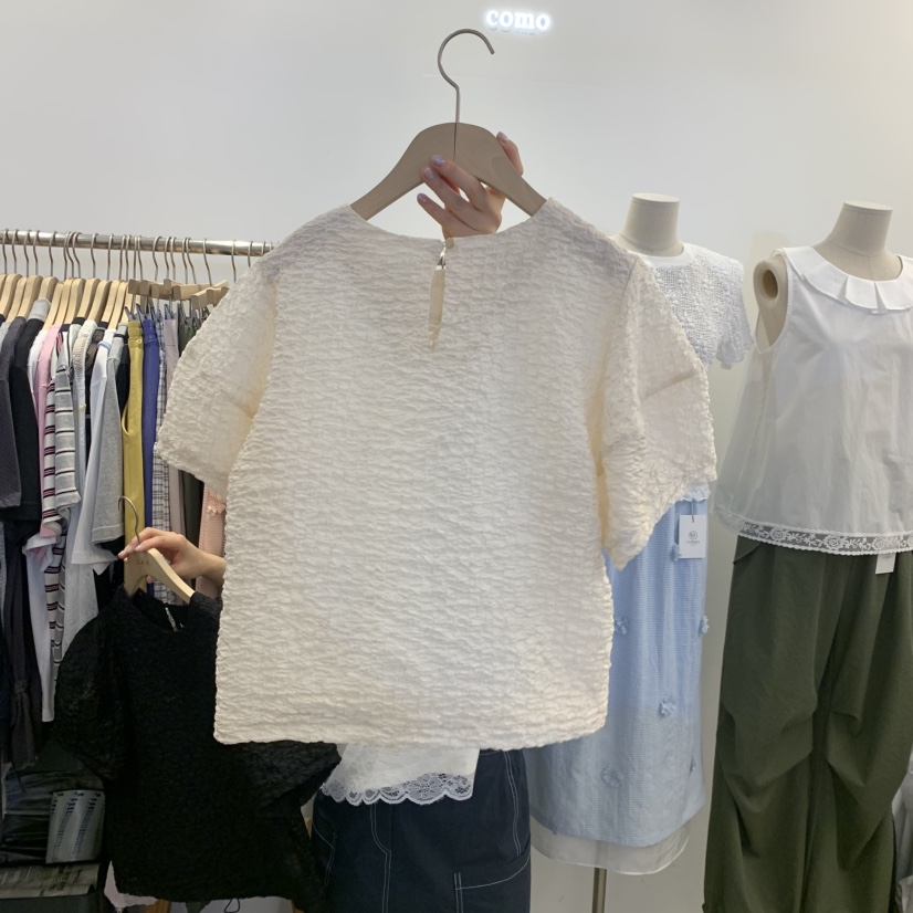 TAN&amp;COMO韓國直郵女士新款休閑職業26春夏襯衫蕾絲衫tan-COMO襯衫/蕾絲衫