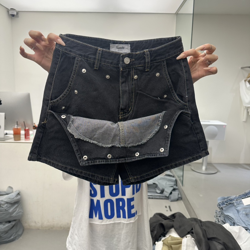 VAULT韓國直郵女裝新款時尚休閑真品26春夏熱賣推薦短褲紐扣VAULT短褲