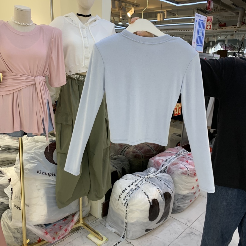 ENDOLPHIN韓國直郵女裝新款休閑職業26夏季時尚長袖T恤復古ENDOLPHIN長袖T恤