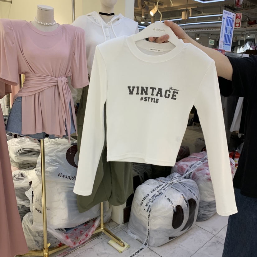 ENDOLPHIN韓國直郵女裝新款休閑職業26夏季時尚長袖T恤復古ENDOLPHIN長袖T恤圖色1