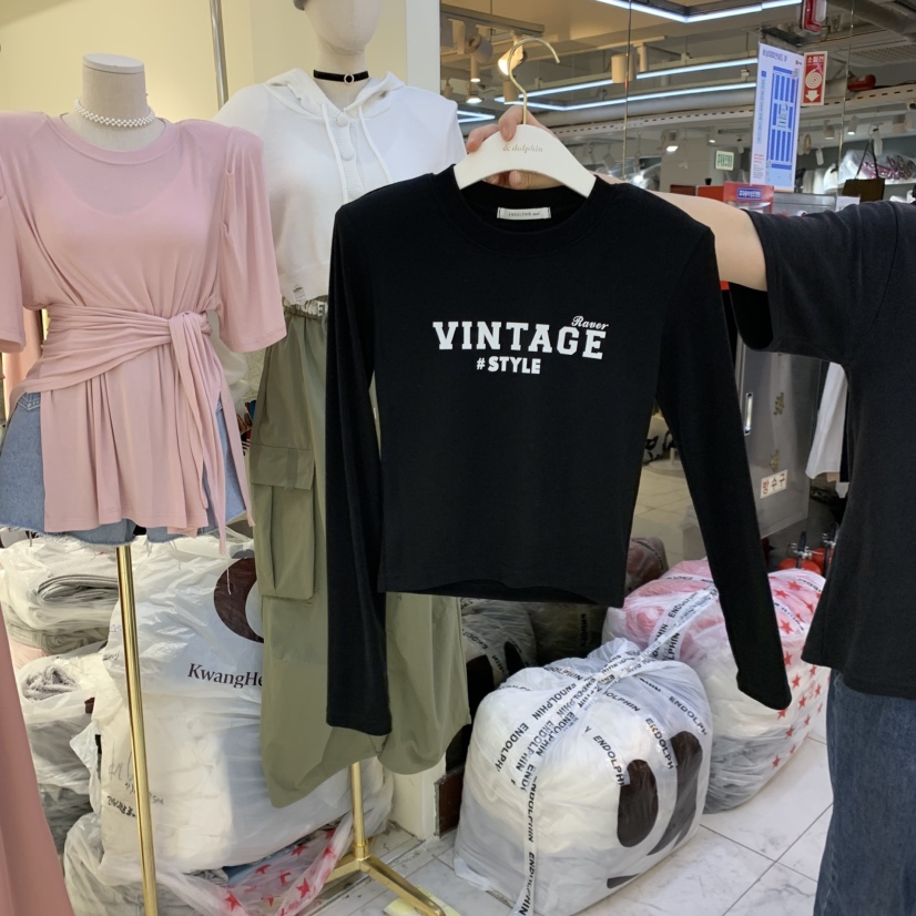 ENDOLPHIN韓國直郵女裝新款休閑職業26夏季時尚長袖T恤復古ENDOLPHIN長袖T恤圖色3