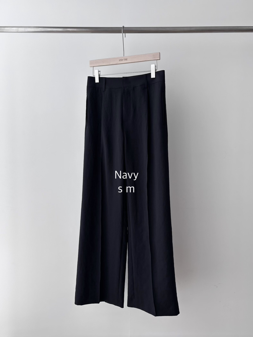 AND THE韓國直郵女士新品26春夏26夏季熱賣時尚休閑褲褶裥AND THE休閑褲圖色2